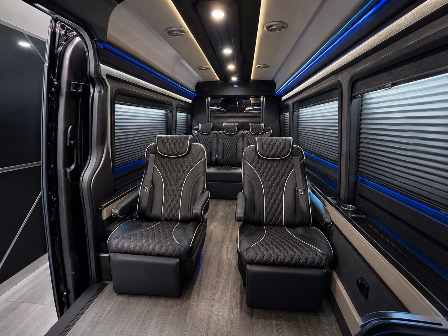 browse a large selection of buses for every lake forest airport group size