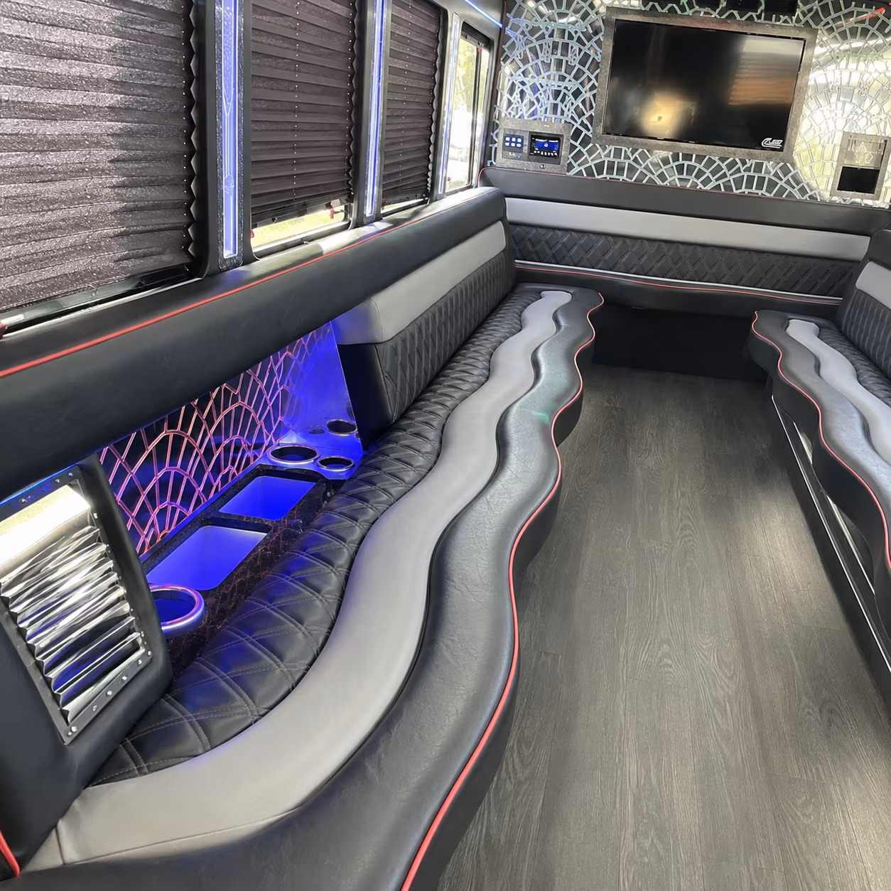 lake forest night on town party bus rental